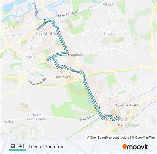 141 Bus Line Map