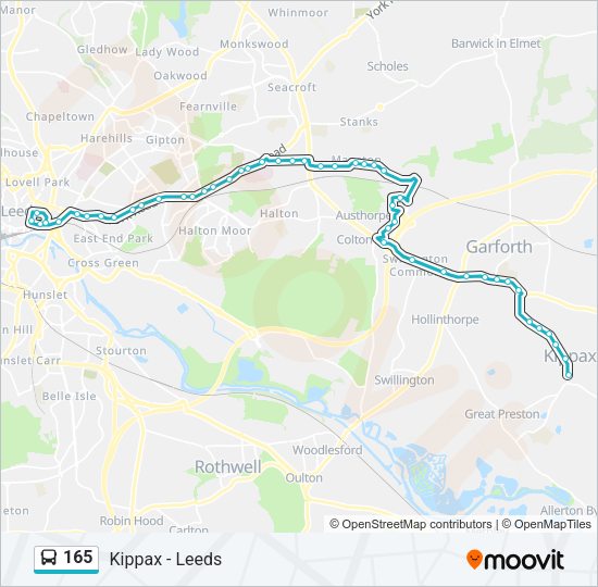 165 Bus Line Map