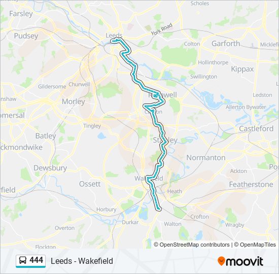 444 bus Line Map