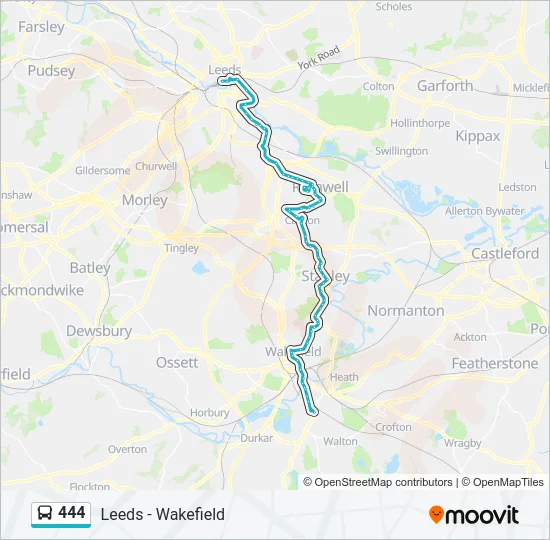 444 Bus Line Map