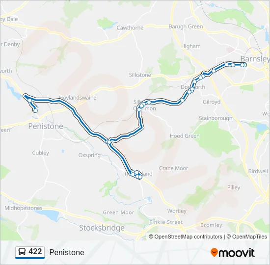 422 Bus Line Map