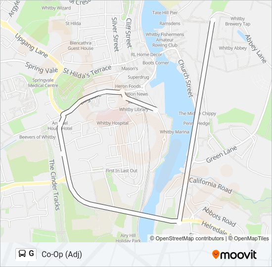 G Bus Line Map