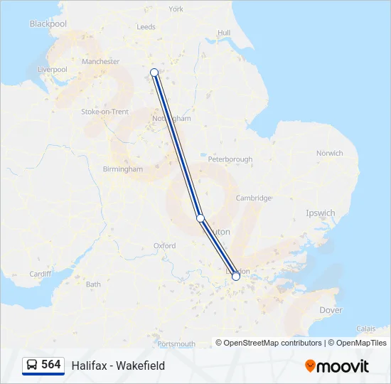 564 Bus Line Map