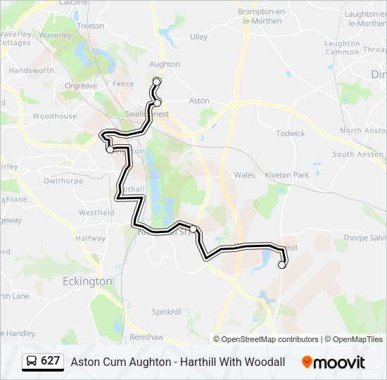 627 Bus Line Map