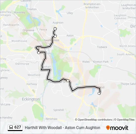627 Bus Line Map