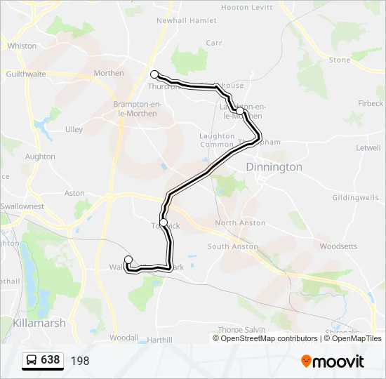638 Bus Line Map