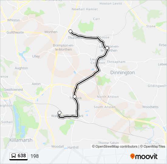 638 Bus Line Map