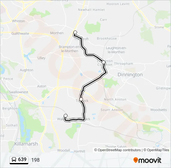 639 Bus Line Map