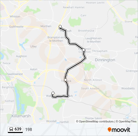 639 Bus Line Map