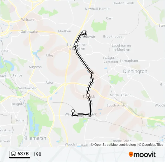 637B Bus Line Map