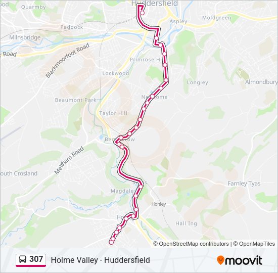 307 Bus Line Map