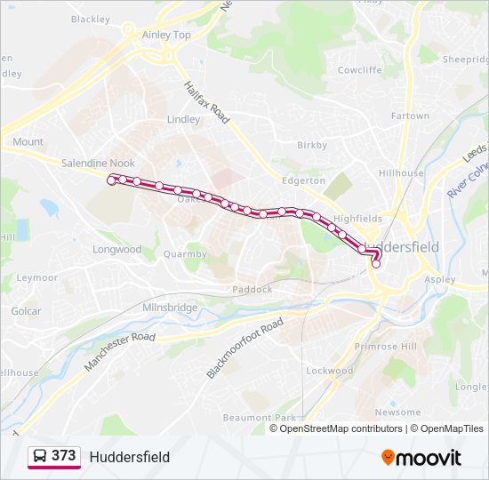 373 Bus Line Map