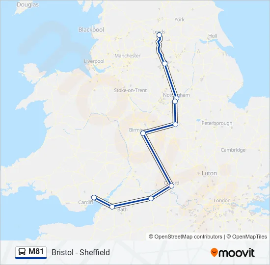 M81 Bus Line Map