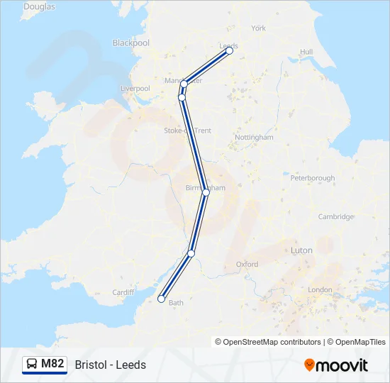 M82 Bus Line Map