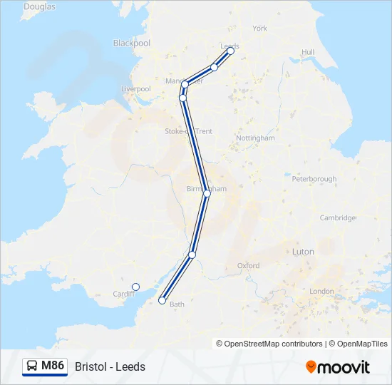 M86 Bus Line Map