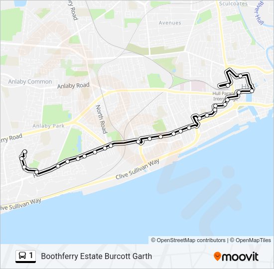 1 Bus Line Map