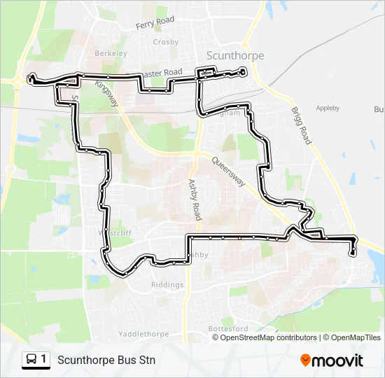 1 Bus Line Map