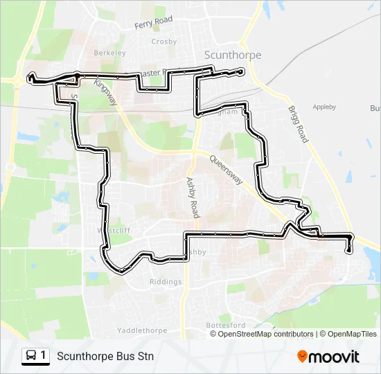 1 Bus Line Map