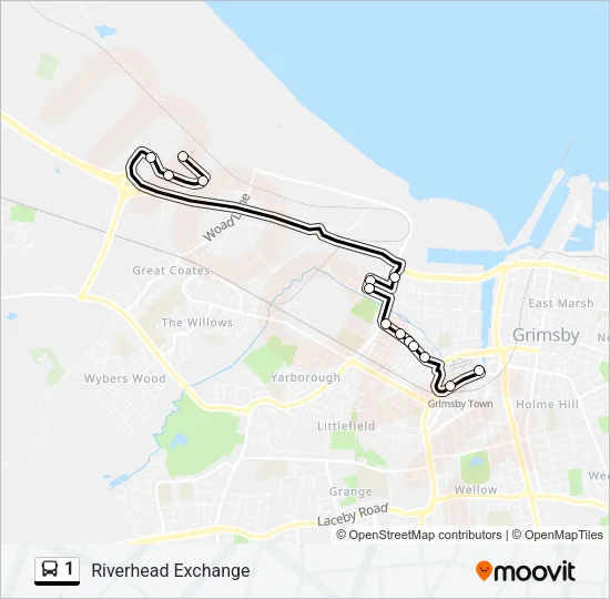 1 Bus Line Map