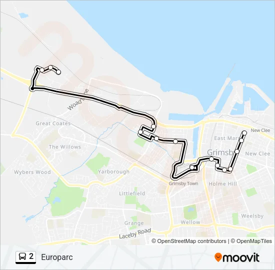 2 Bus Line Map