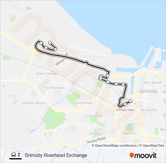 2 Bus Line Map