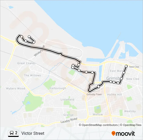 2 Bus Line Map