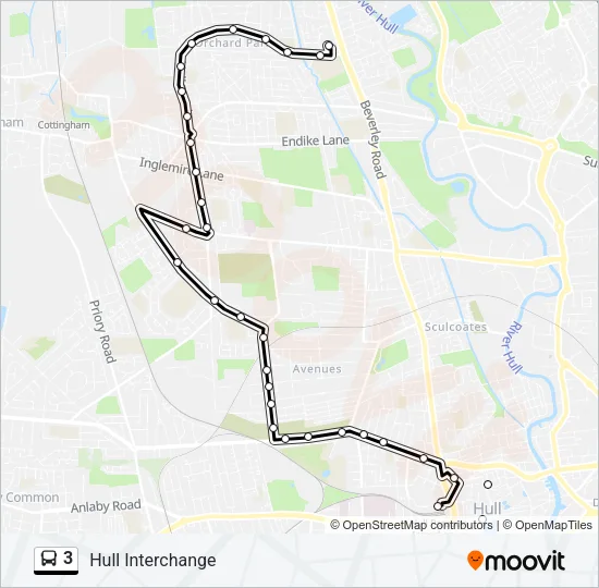 3 Bus Line Map