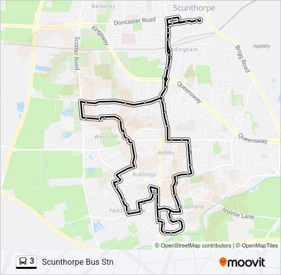 3 Bus Line Map