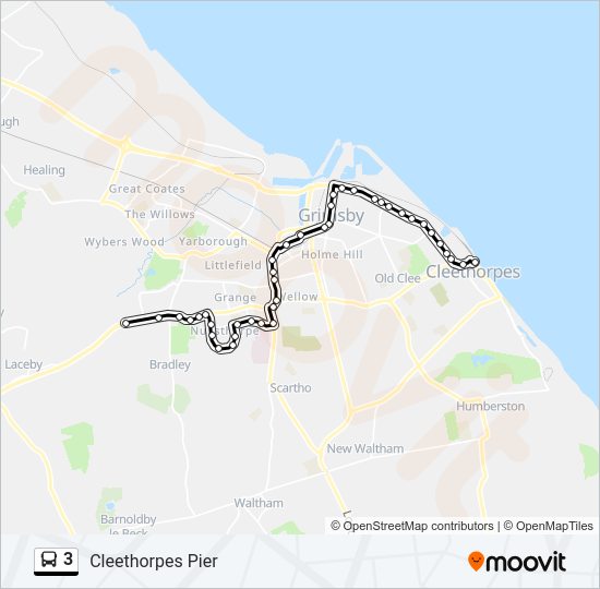 3 Route: Schedules, Stops & Maps - Cleethorpes Pier (Updated)