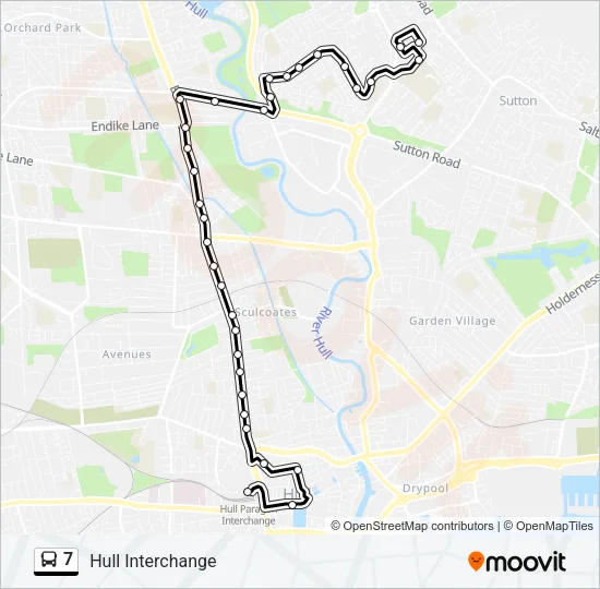 7 Bus Line Map