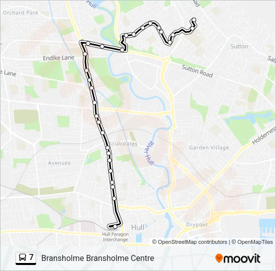 7 Bus Line Map