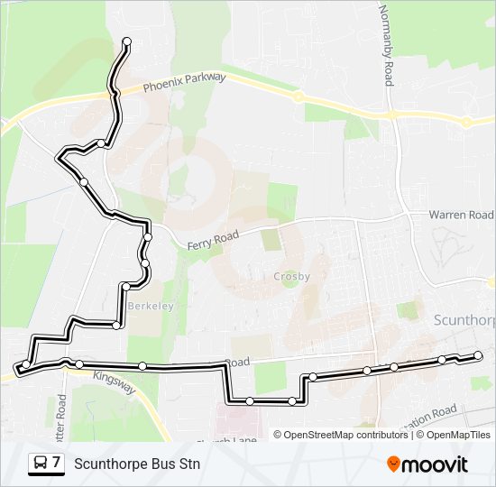 7 Bus Line Map
