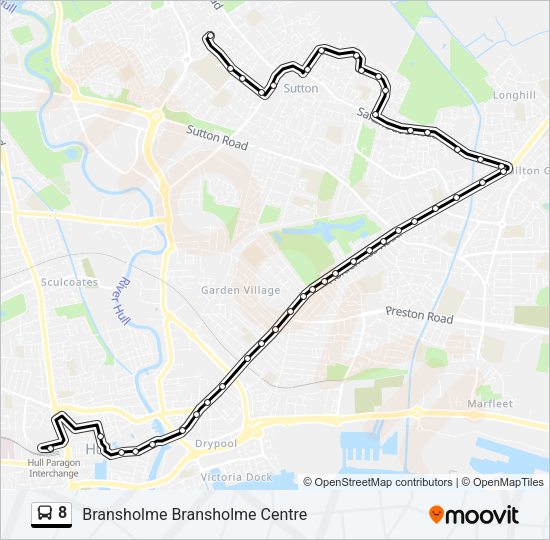 8 Bus Line Map