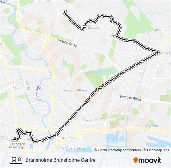 8 Bus Line Map