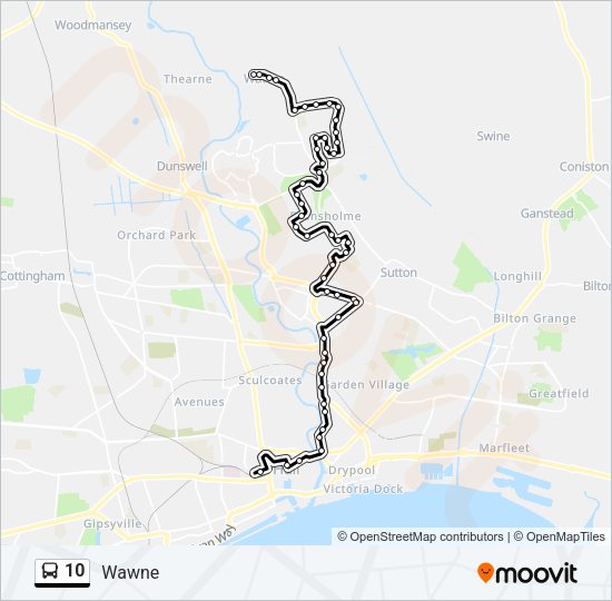 10 Route: Schedules, Stops & Maps - Wawne (Updated)