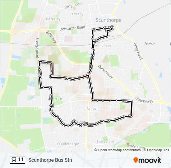 11 Bus Line Map