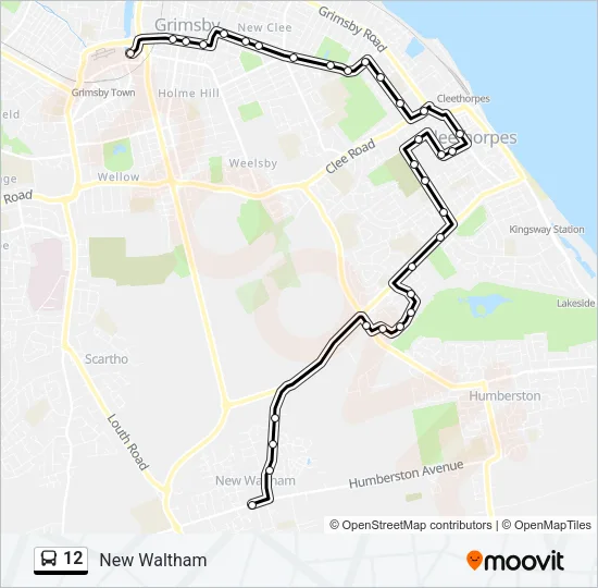 12 Bus Line Map