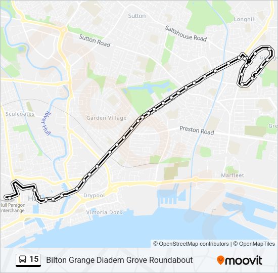15 Bus Line Map