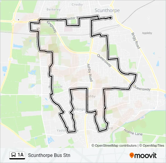 1A Bus Line Map