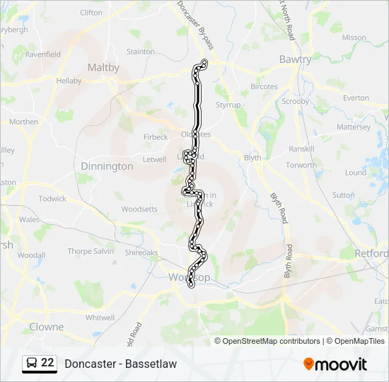 22 Bus Line Map