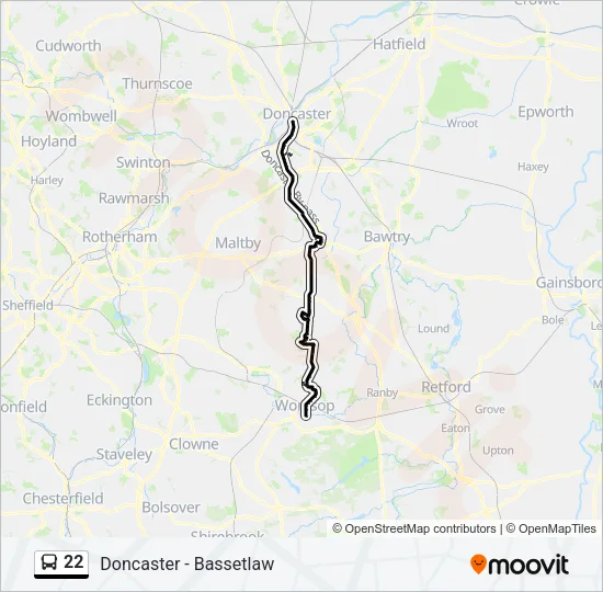 22 Bus Line Map