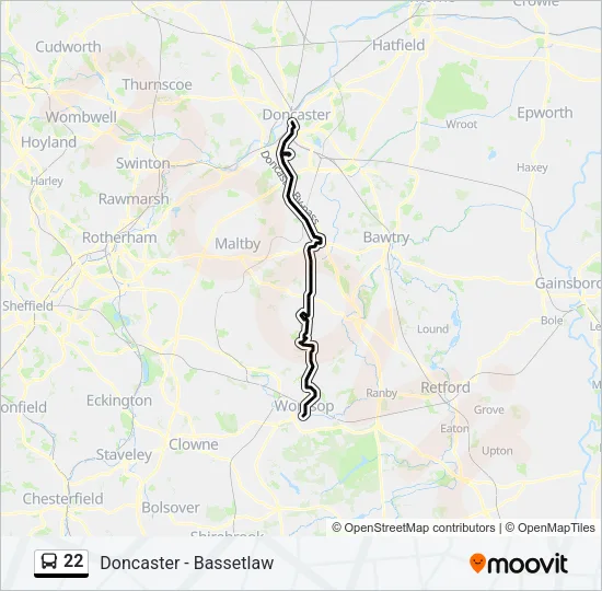 22 Bus Line Map