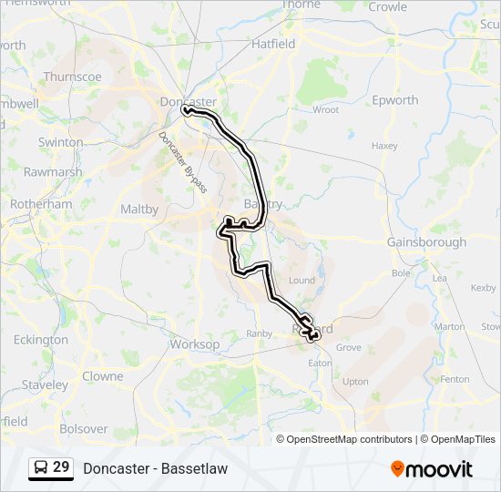 29 Bus Line Map