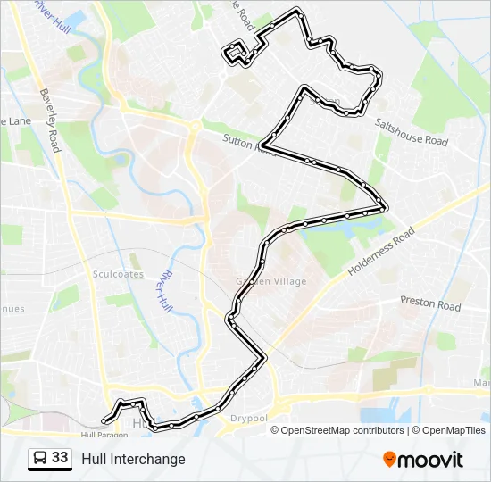 33 Bus Line Map