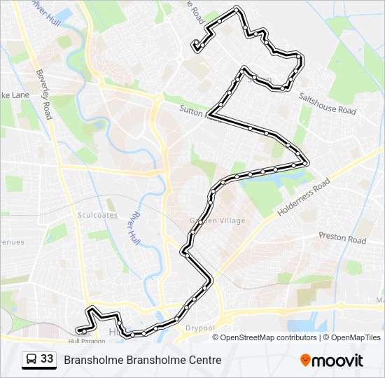 33 Bus Line Map
