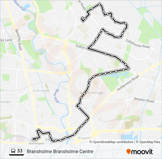 33 Bus Line Map