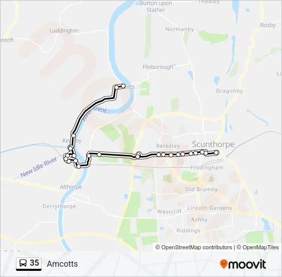 35 Bus Line Map