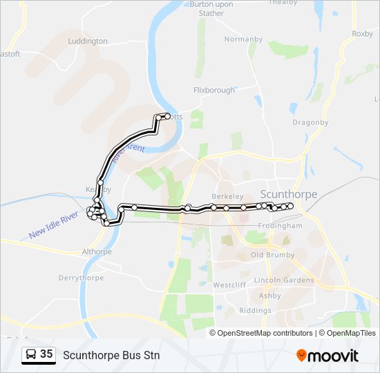 35 Bus Line Map