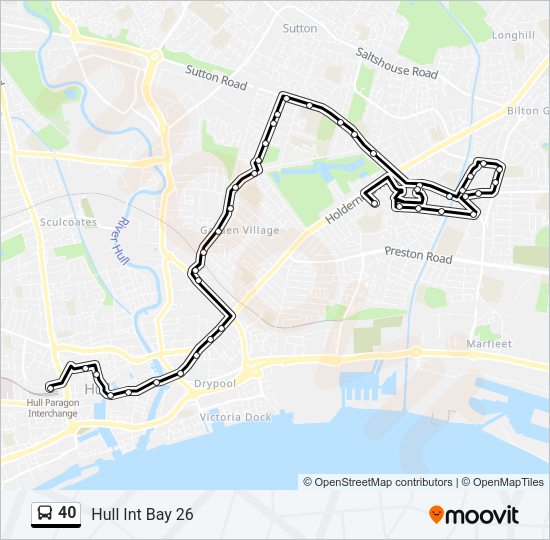 40 Bus Line Map