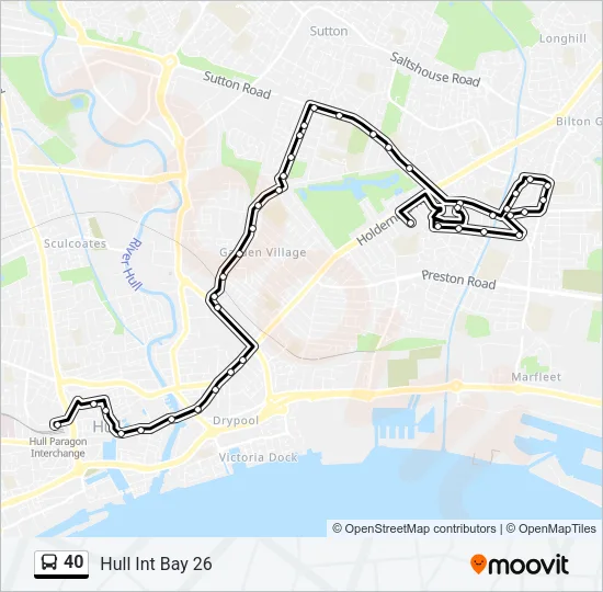 40 Bus Line Map